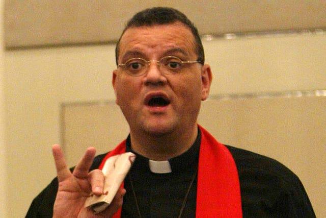 Canon Andrew White at a 2007 service for the release of five kidnapped British citizens at St George’s church in Baghdad