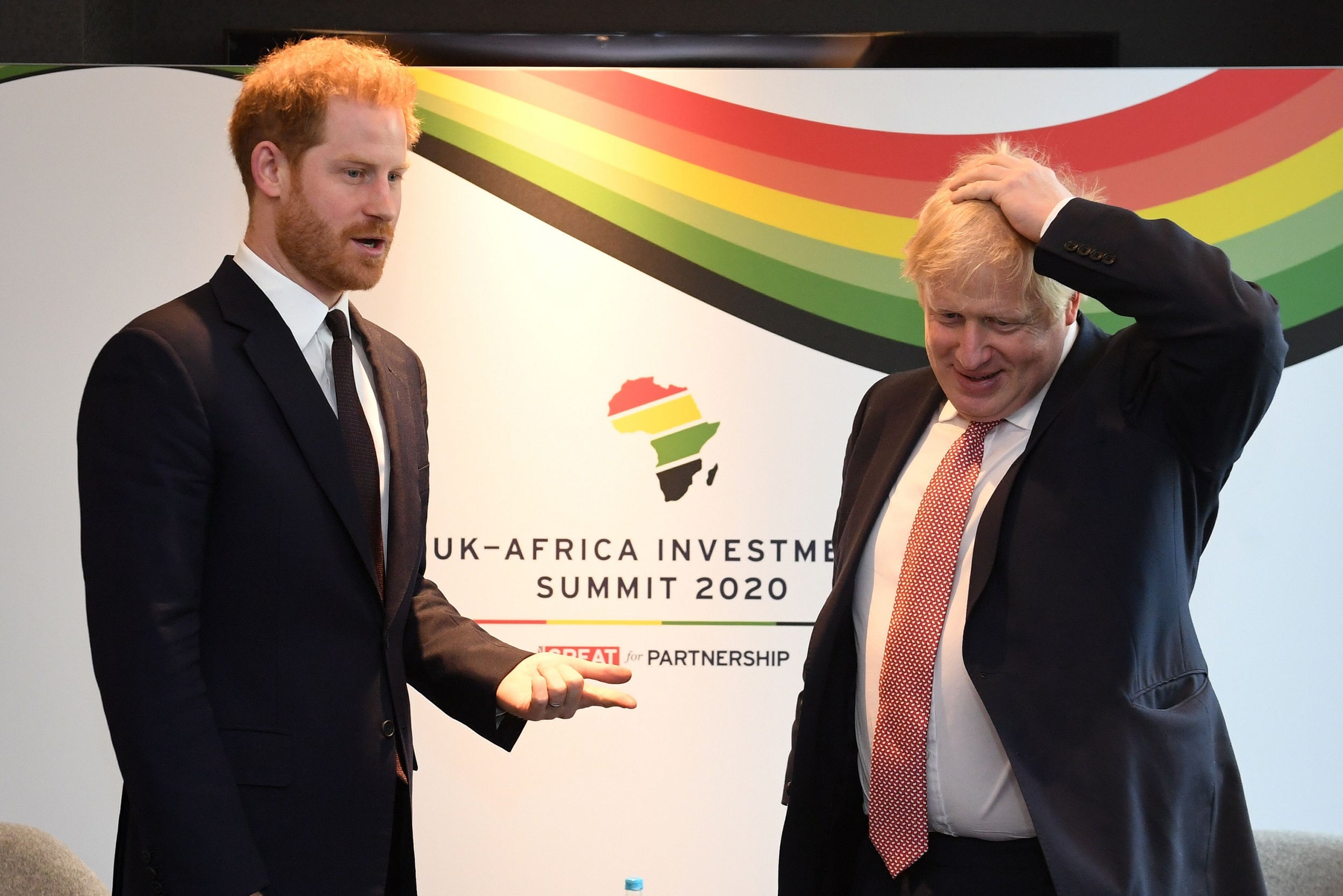 The Duke of Sussex spoke with Boris Johnson at the summit