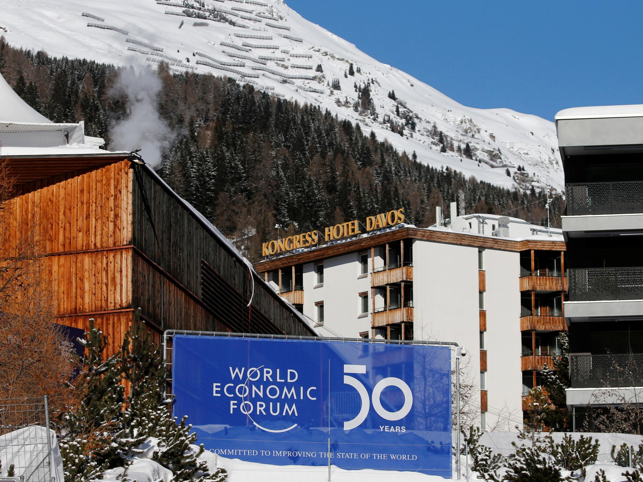 World leaders are gathered at Davos in Boris Johnson’s absence