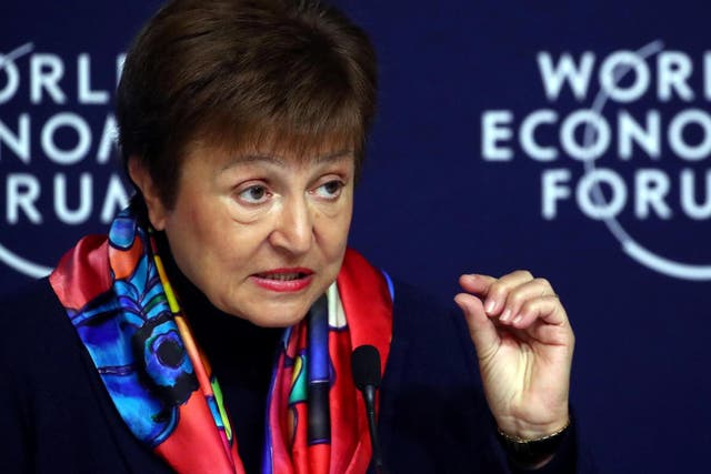 Managing director Kristalina Georgieva made her comments ahead of the World Economic Forum in Davos