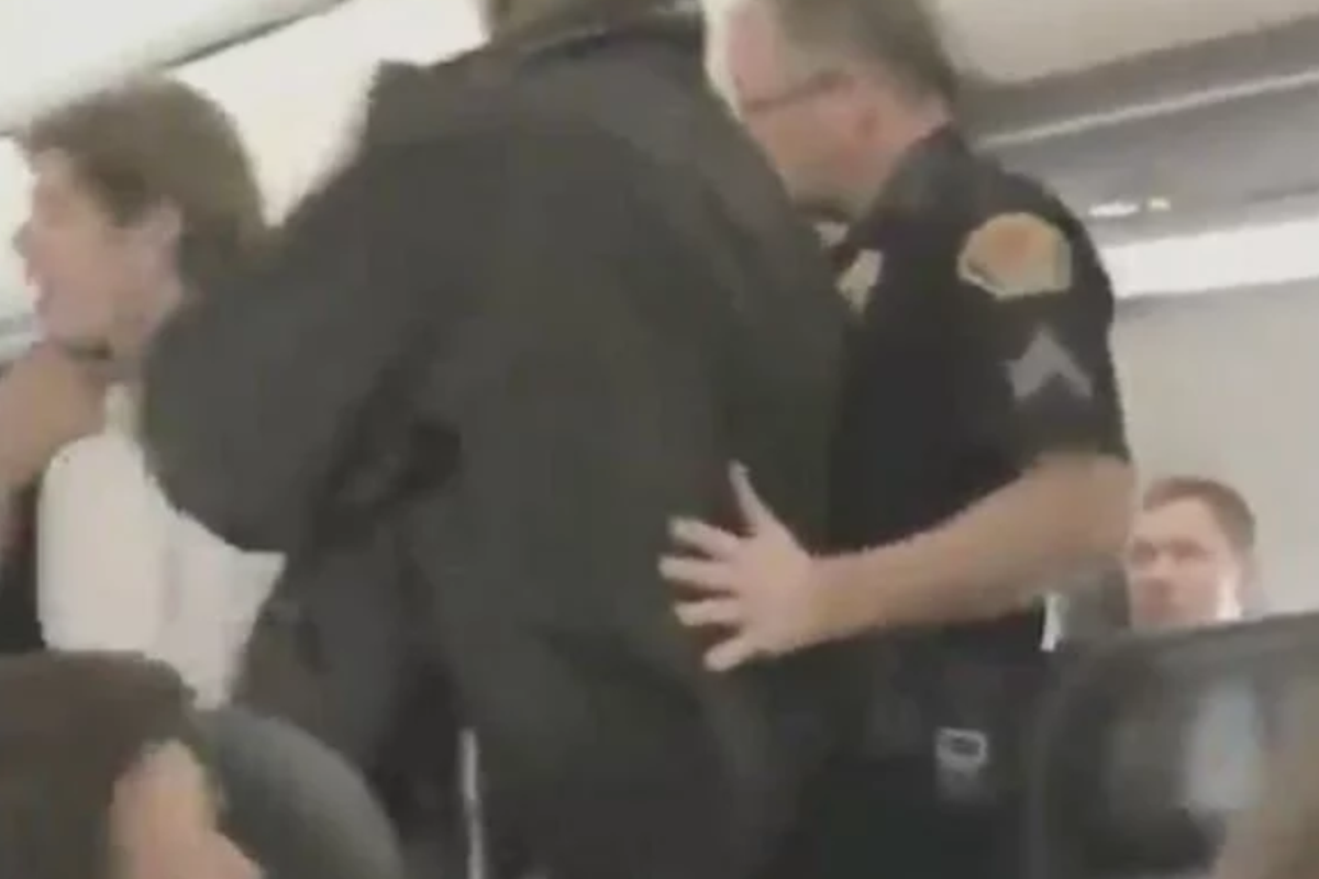 ‘Wasted’ passenger dragged off flight after ‘hitting flight attendant’ and removing trousers