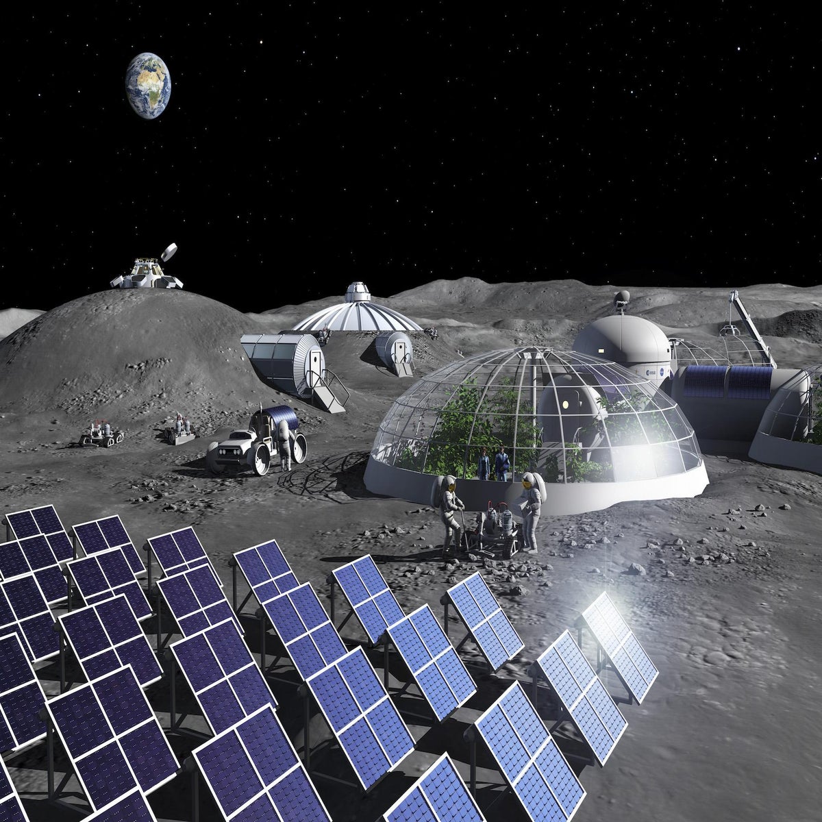 ESA - Aurora Moon base – artist's view