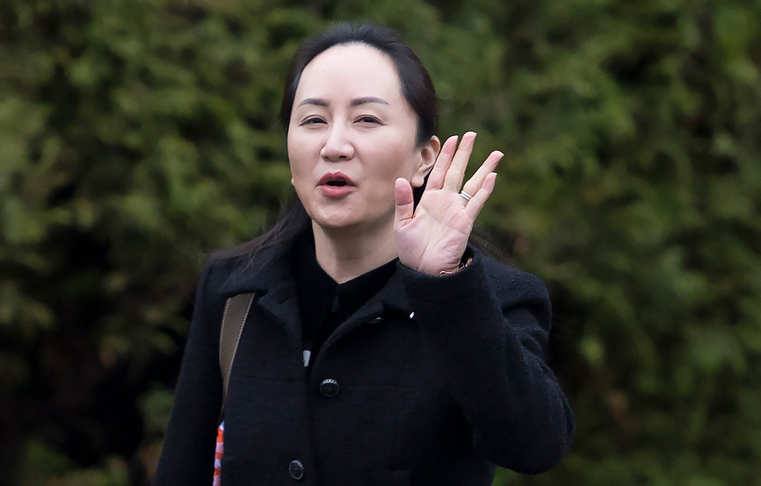 Huawei executive Meng Wanzhou leaves her home in Vancouver ahead of the first day of her extradition hearing