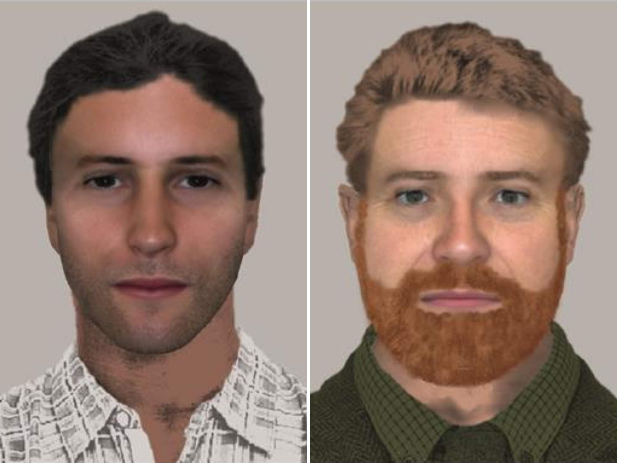 Police have released e-fit images of two men they would like to speak to about the alleged gang rape of a 17-year-old girl at Strathmore Hotel in Plymouth, Devon, in 1978.