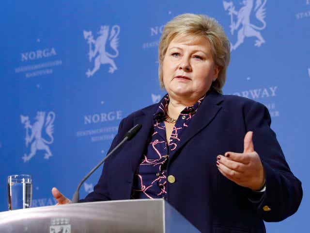 Norway’s Conservative prime minister, Erna Solberg, said she would continue with a minority government comprised of three coalition parties
