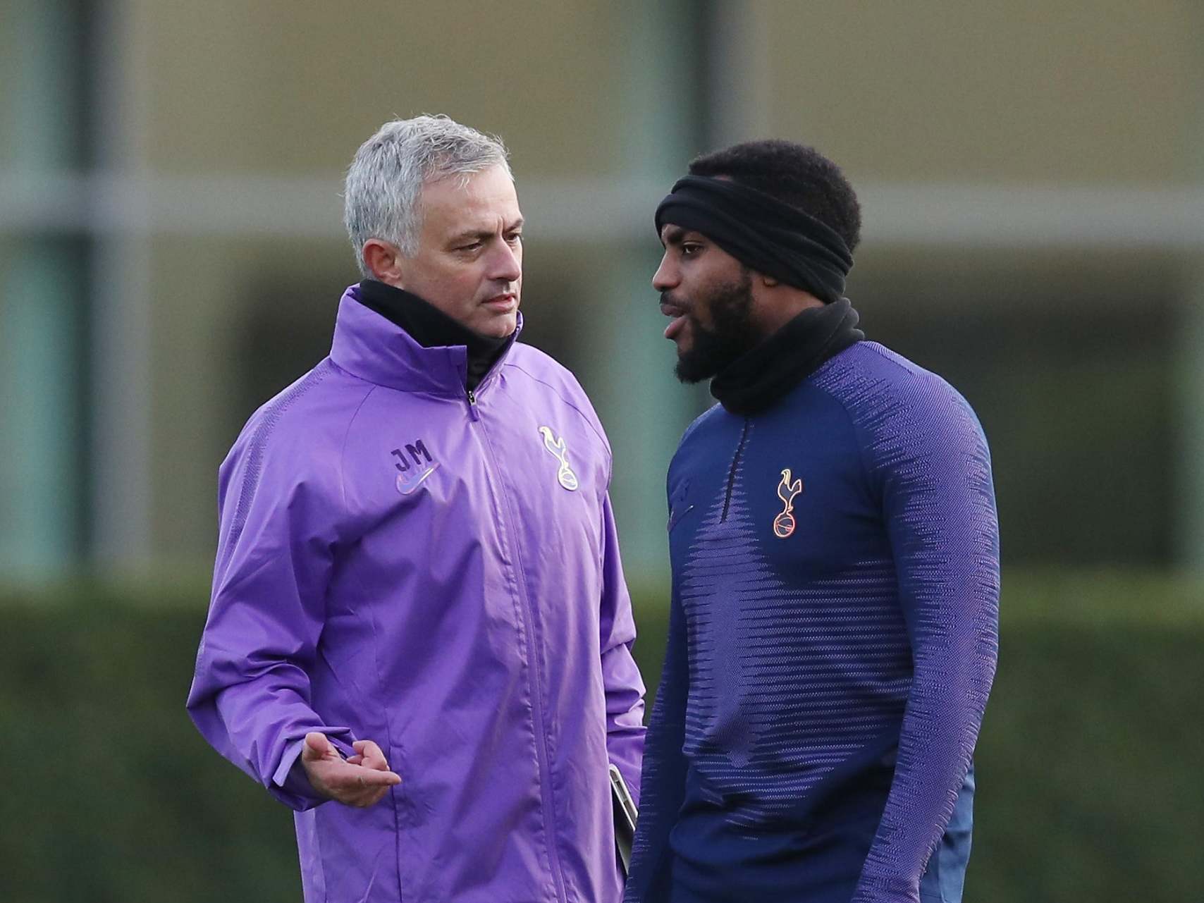 Jose Mourinho talks to Danny Rose