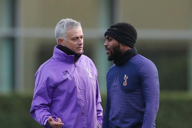 Jose Mourinho talks to Danny Rose