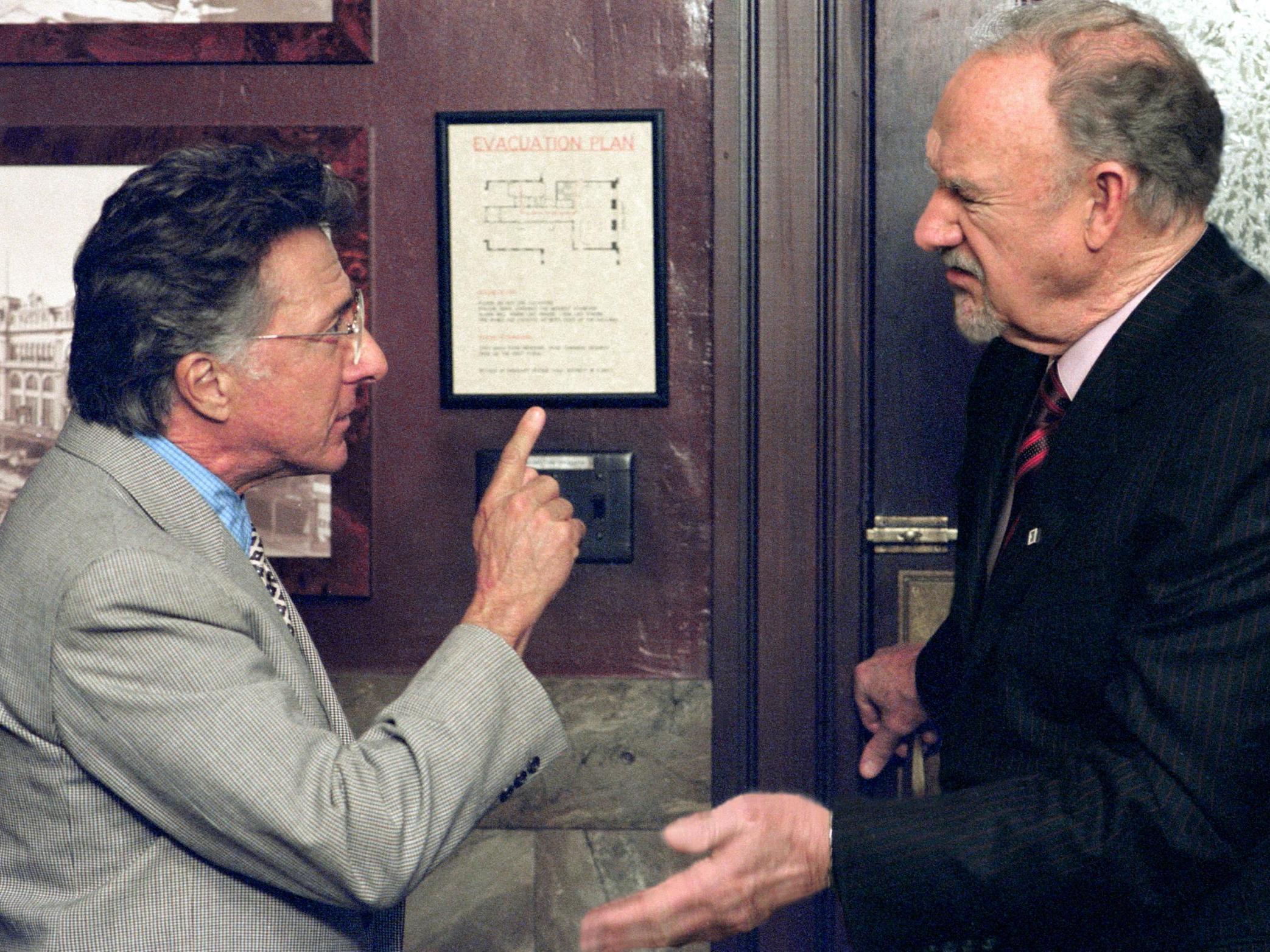 With acting school pal Dustin Hoffman in the 2003 thriller ‘Runaway Jury’ (Rex)