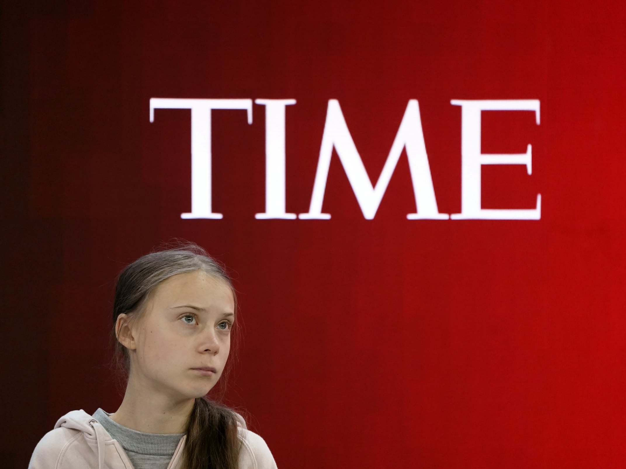 The Swedish activist attends a session at the 50th World Economic Forum yesterday