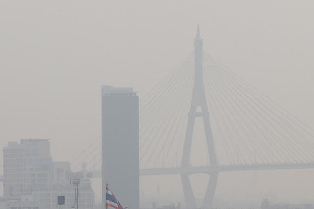 Bangkok is shrouded in dense smog