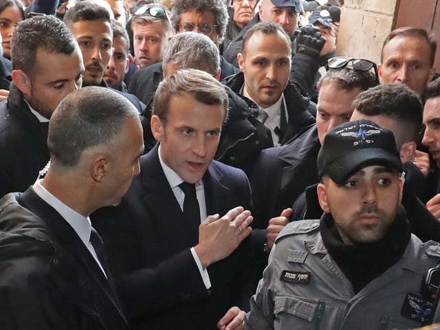 Emmanuel Macron asks the Israeli police to leave the 12th-century Church of Saint Anne in the old city of Jerusalem