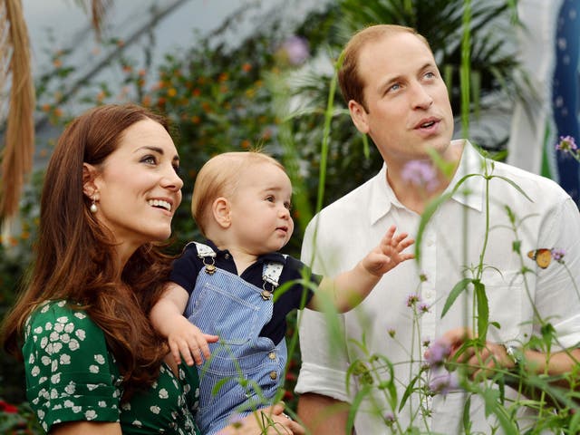The Duke and Duchess of Cambridge with Prince George at the Natural History Museum on 2 July 2014