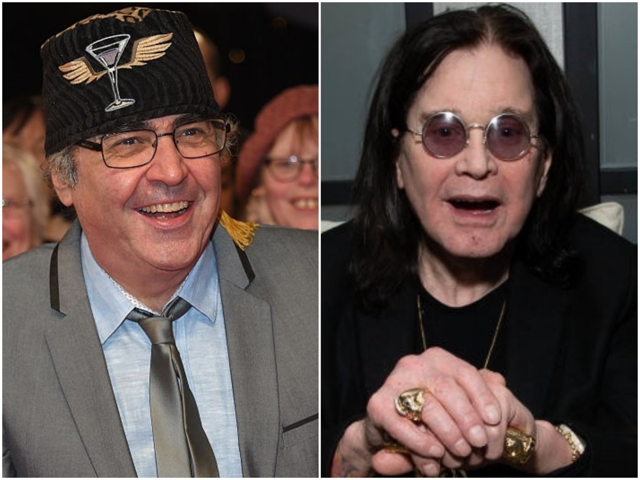 The former radio presenter Danny Baker, and rock star Ozzy Osbourne