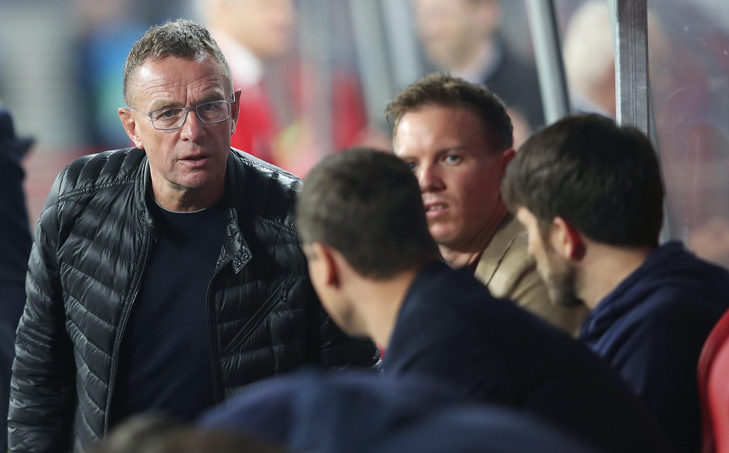 Ralph Rangnick, head of sport and development at Red Bull, with Nagelsmann (AFP via Getty)