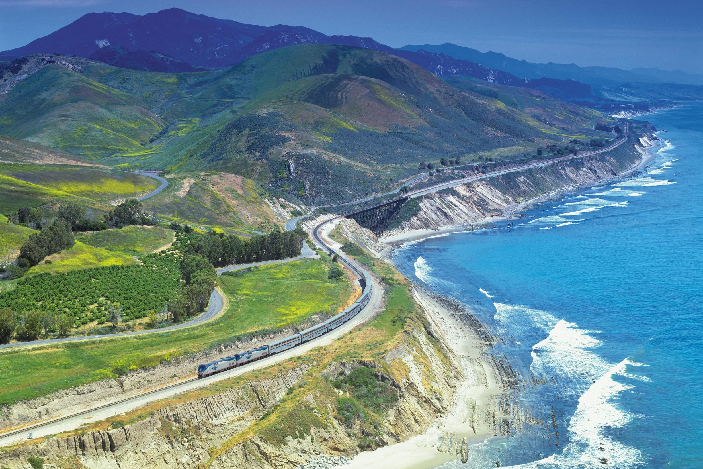 train trip california coast
