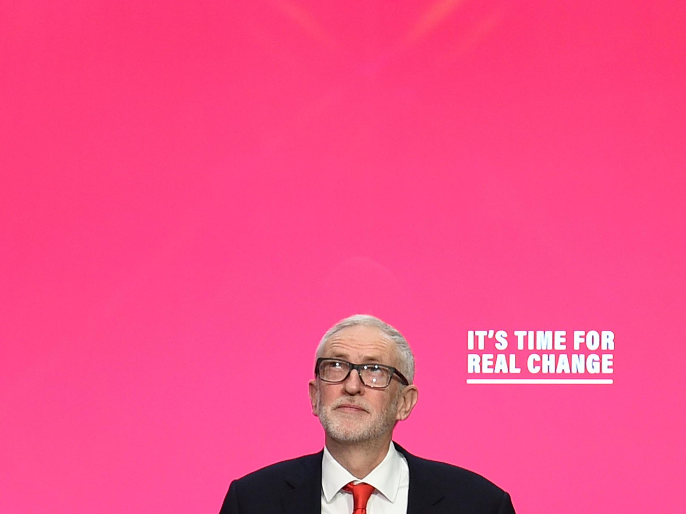 Jeremy Corbyn speaks at the launch of the Labour Party election manifesto in Birmingham on 21 November 2019