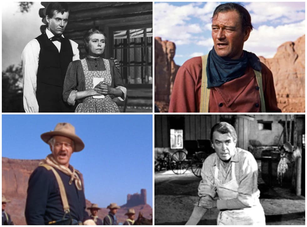 Clockwise from left: She Wore a Yellow Ribbon, Young Mr Lincoln, The Searchers, The Man Who Shot Liberty Valance
