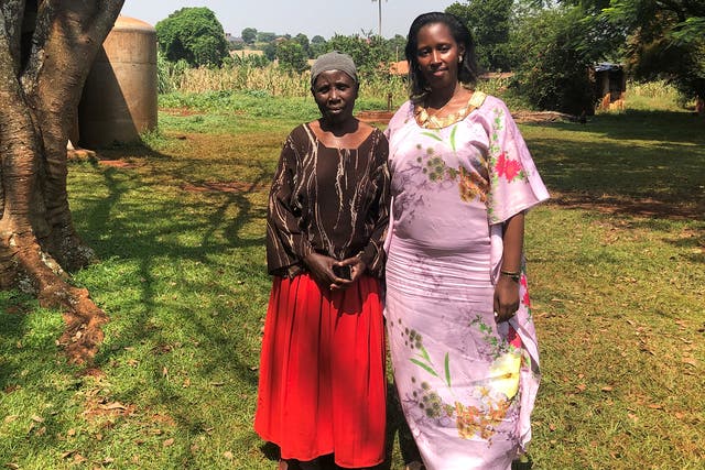 Former homeless woman Nalonga Nabumadi with Street Resource founder Merry Ntungyire at the charity’s centre in Jinja