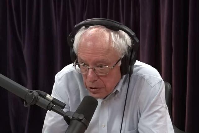 Sanders appearing on The Joe Rogan Experience