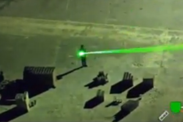 A man was arrested for shining lasers at planes
