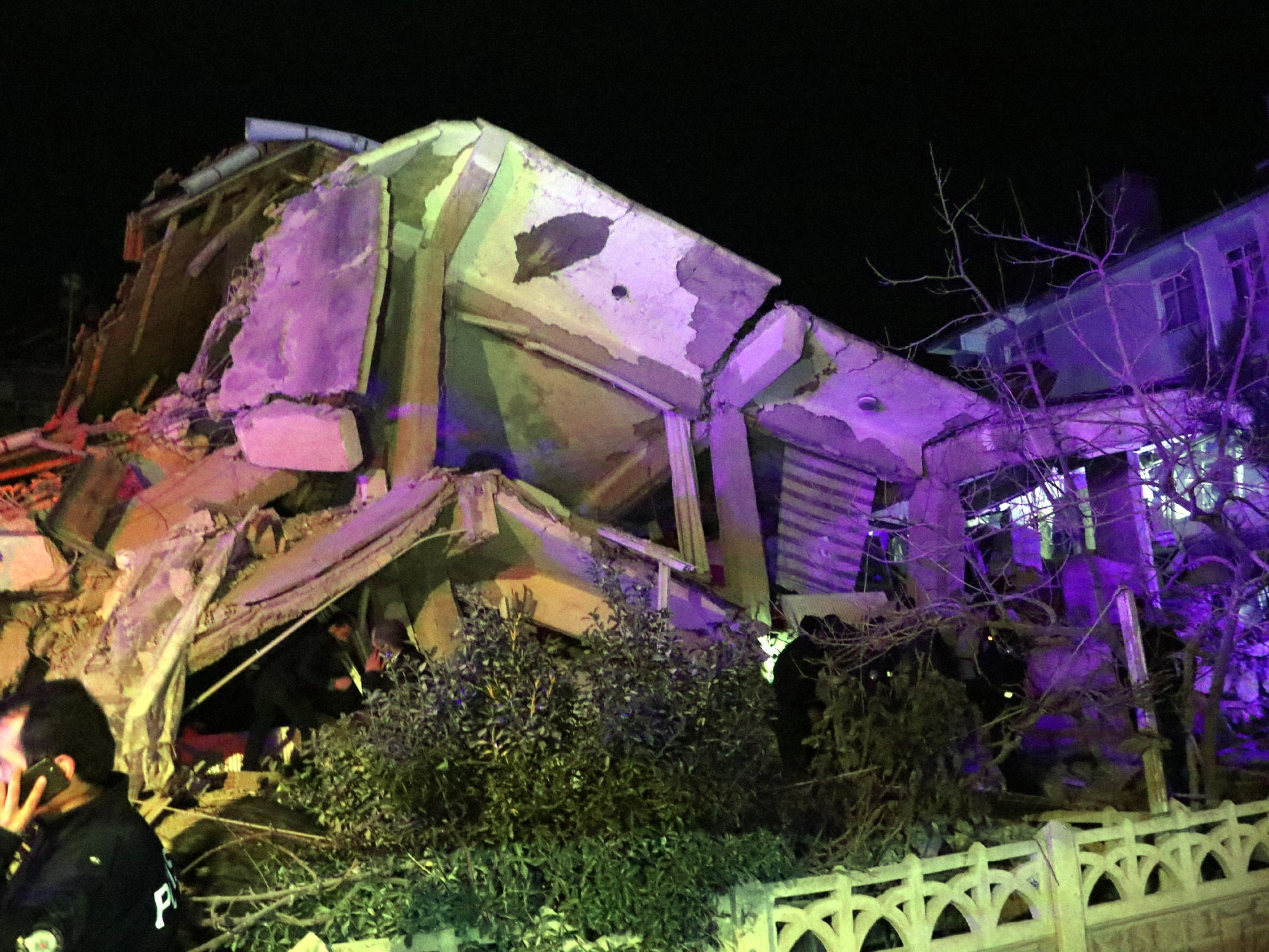 Damaged buildings in Sursuru neighborhood after a 6.8-magnitude earthquake jolted Elazig in January
