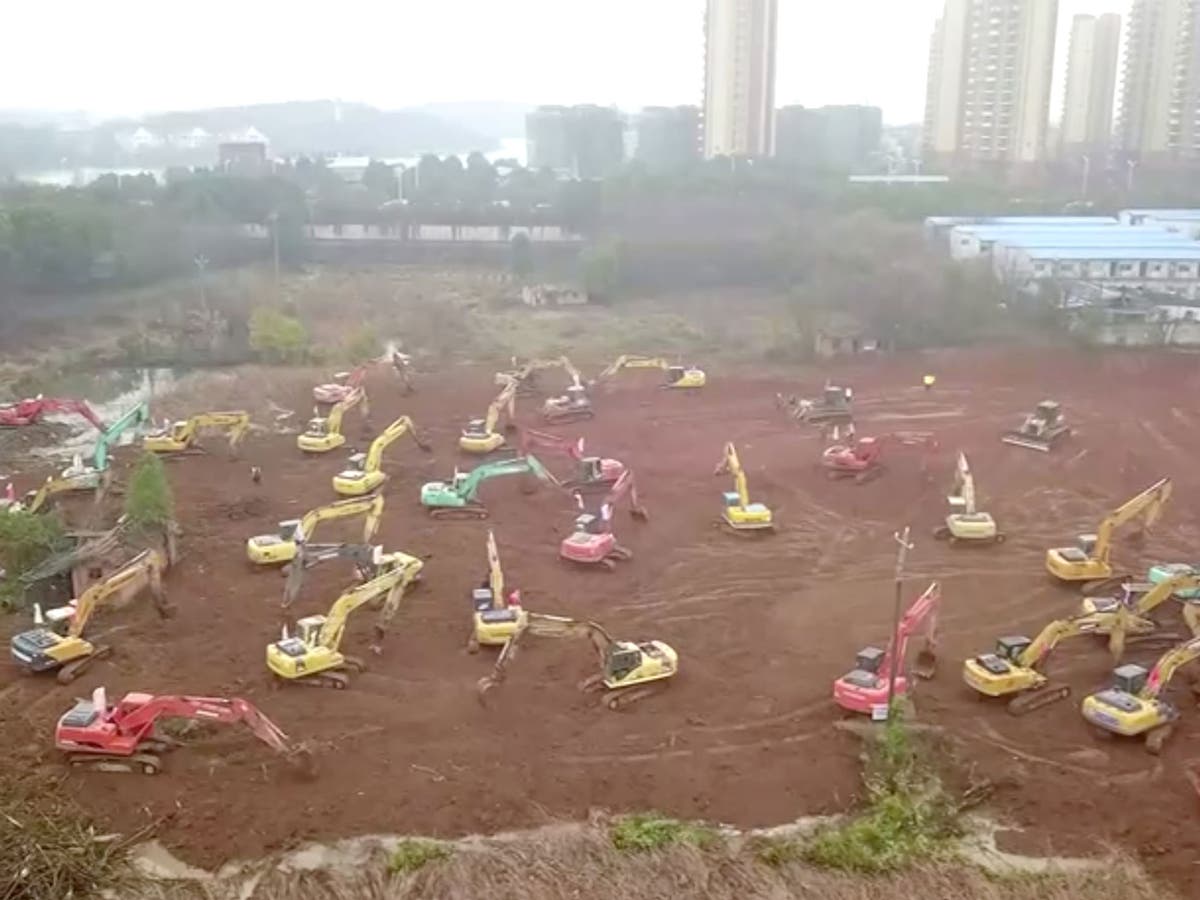 Coronavirus: Aerial footage shows China rushing to build hospitals following deadly outbreak