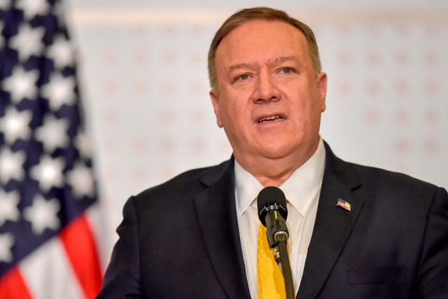 Mr Pompeo is said to have launched a tirade of abuse following difficult questioning