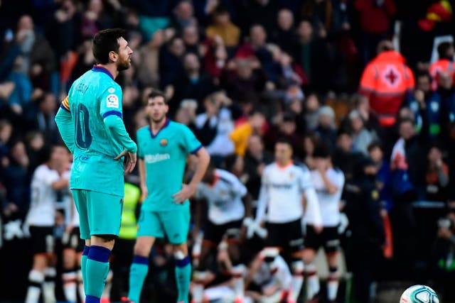 Lionel Messi could do nothing to stop Barcelona's defeat