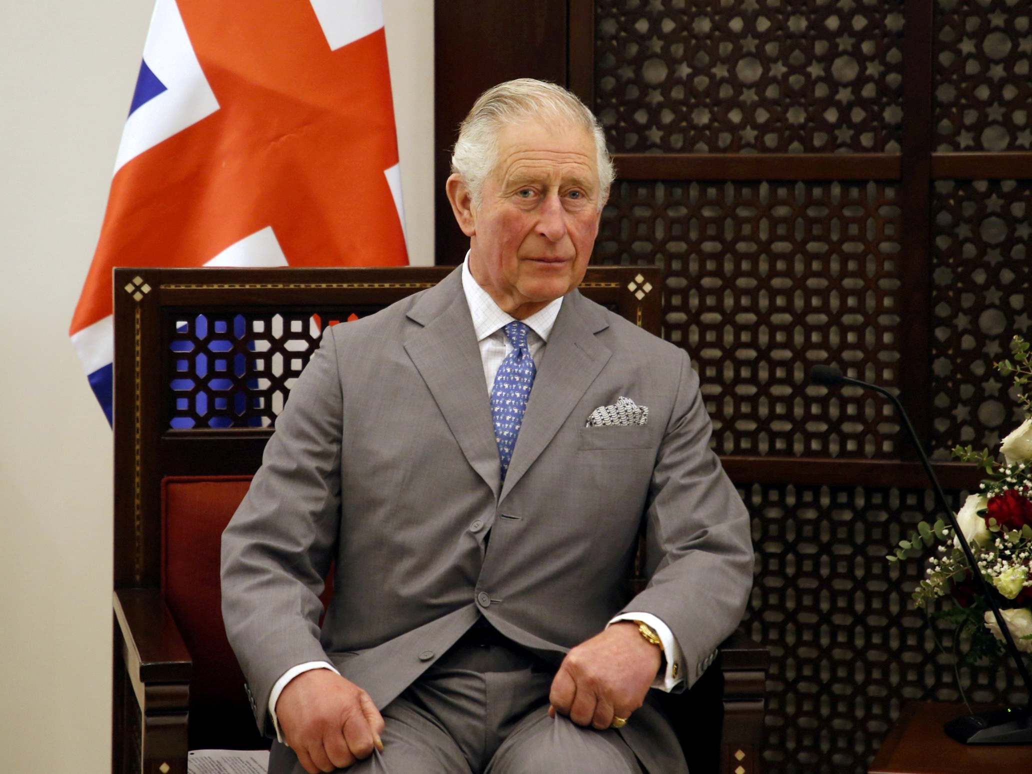 Britain's Prince Charles during a visit in Bethlehem in the Israeli-occupied West Bank