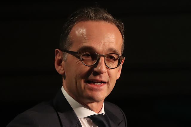 German minister for foreign affairs Heiko Maas on stage at the Global Ireland 2025: Making it Happen conference, at the Dublin Castle Conference Centre Jan 8 2019
