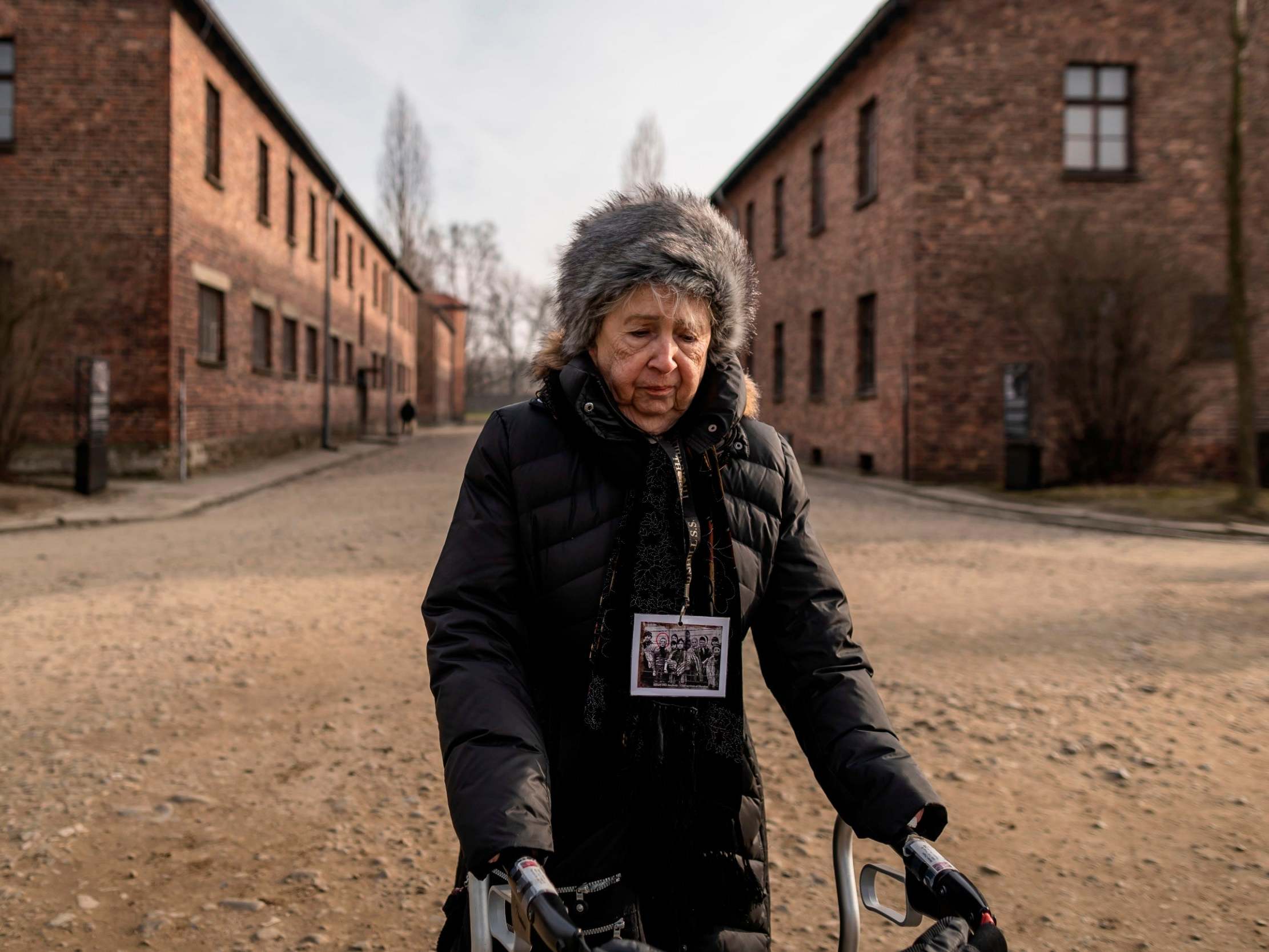 Holocaust survivor Miriam Ziegler visits Auschwitz, 75 years after she was liberated from it (AFP via Getty)