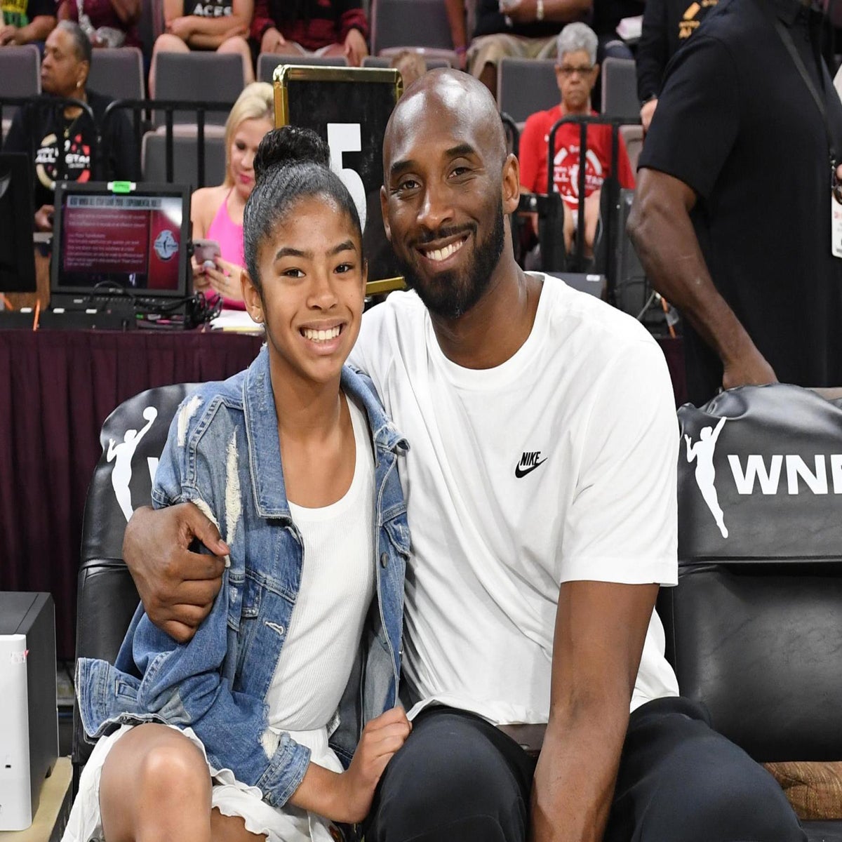 Kobe sad sitting with NBA Championship Trophy after winning graphic tee