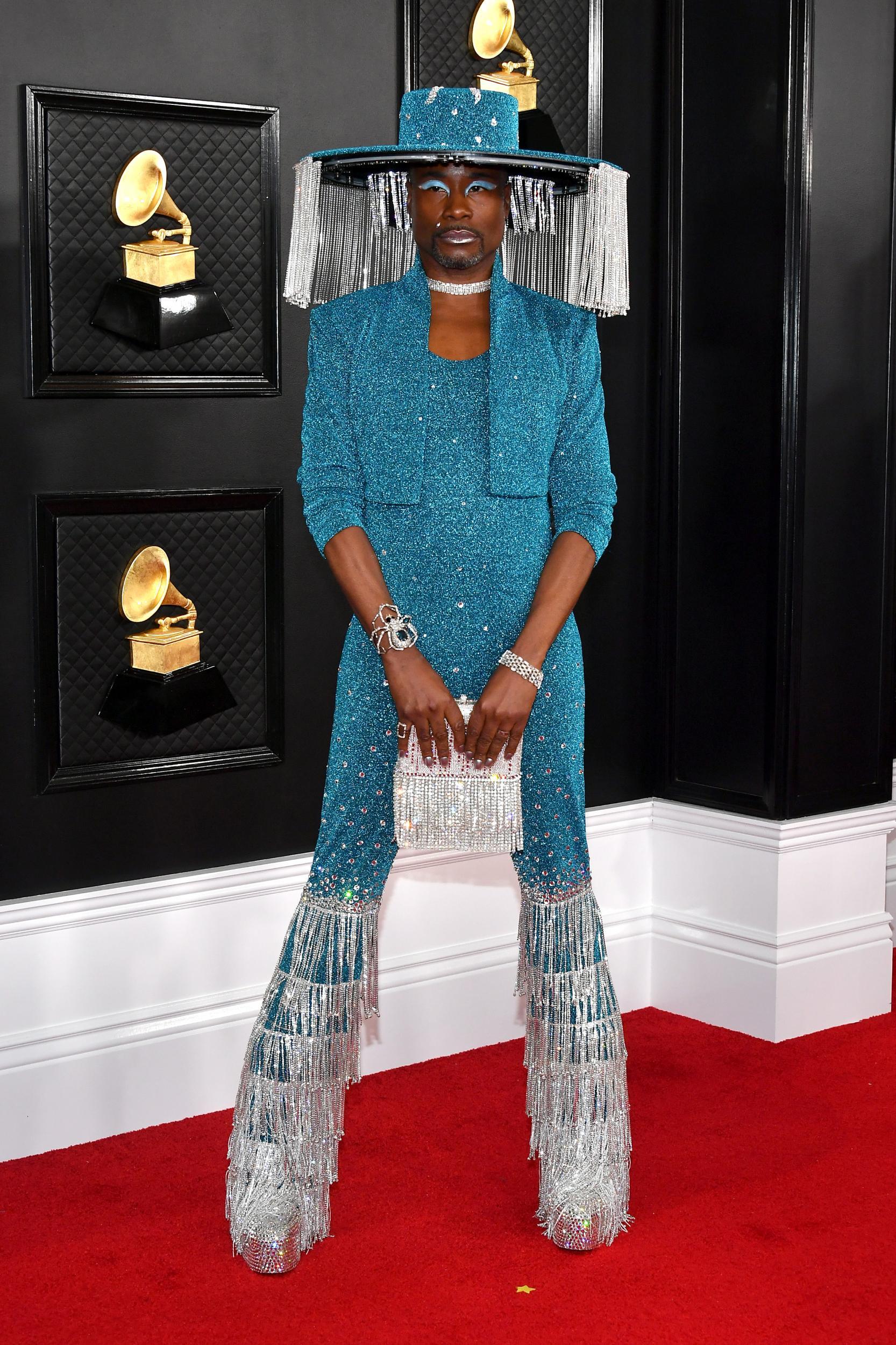 Billie Eilish's Grammys Red Carpet Look Includes Pink Floral Bell