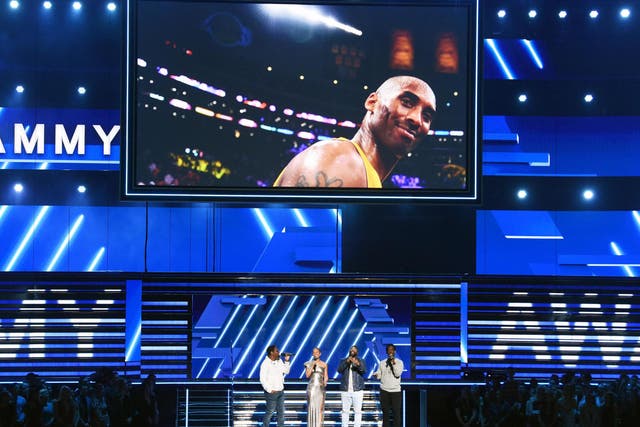 Alicia Keys and Boyz II Men pay tribute to Kobe Bryant at the Grammys on 26 January 2020 in Los Angeles, California.