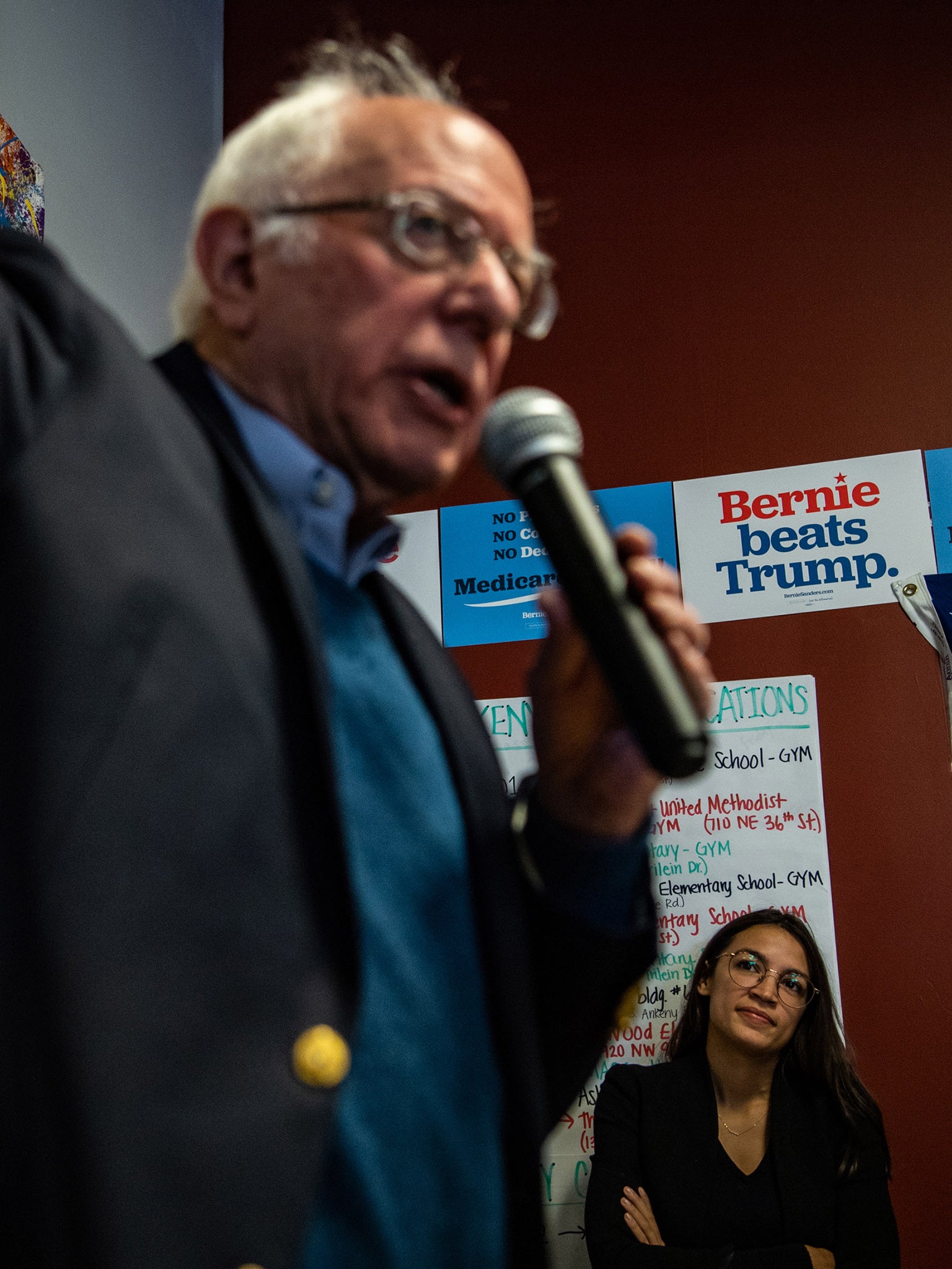 Alexandria Ocasio-Cortez has shared a platform with Sanders at his Iowa rallies