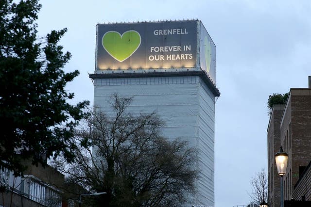 A general view of Grenfell Tower, where a severe fire killed 72 people in June 2017
