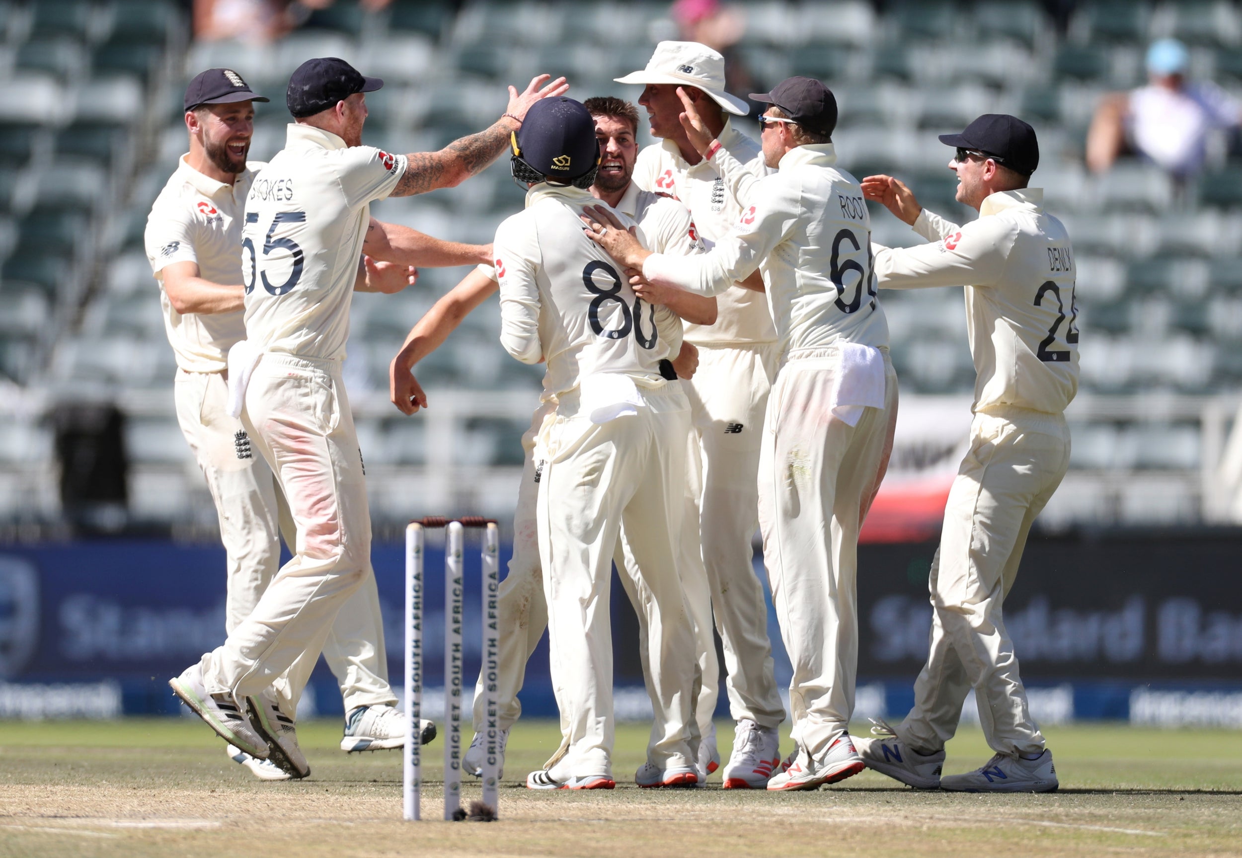 England celebrate at The Wanderers