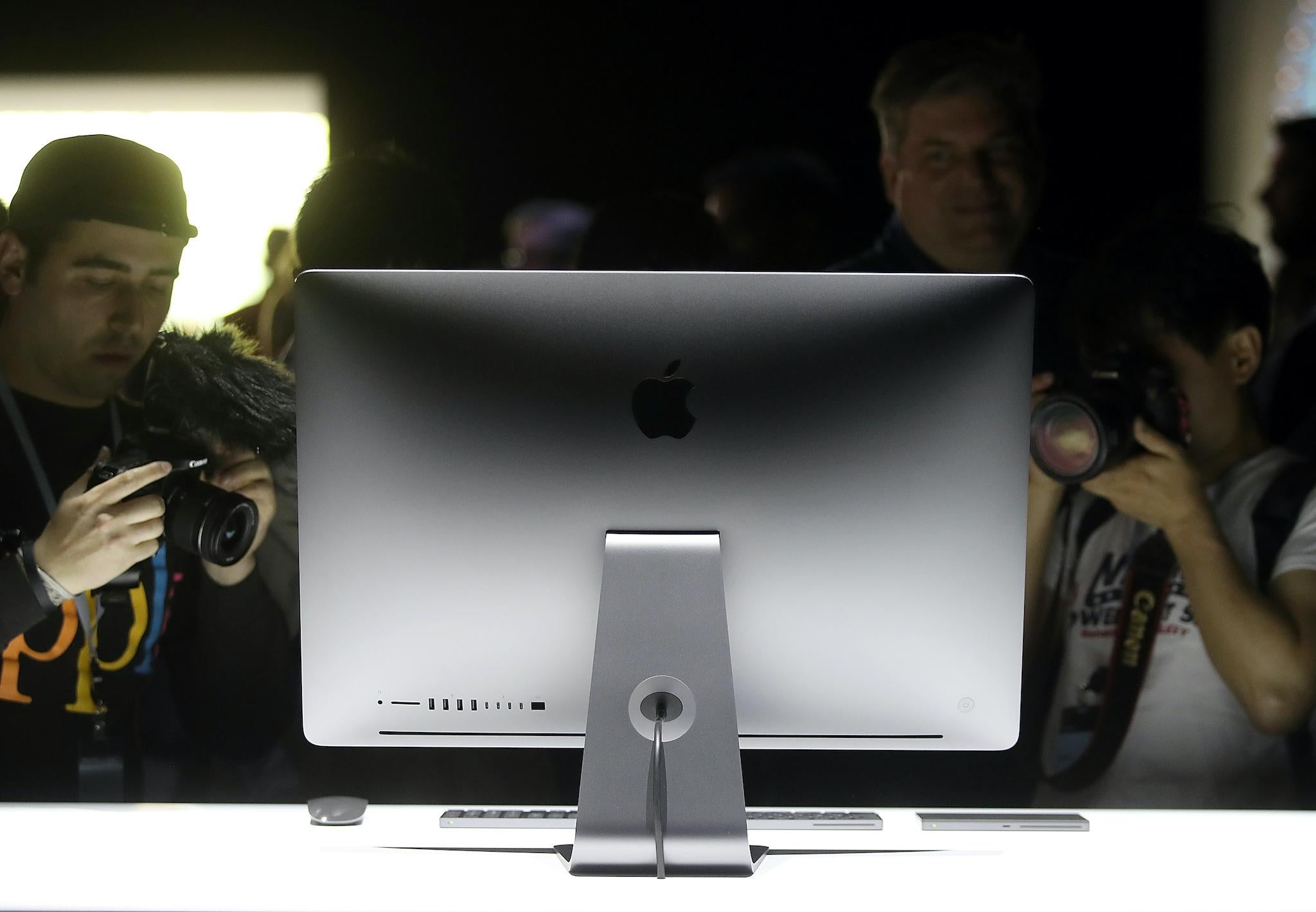 The new iMac Pro is displayed during the 2017 Apple Worldwide Developer Conference (WWDC) at the San Jose Convention Center on June 5, 2017 in San Jose, California