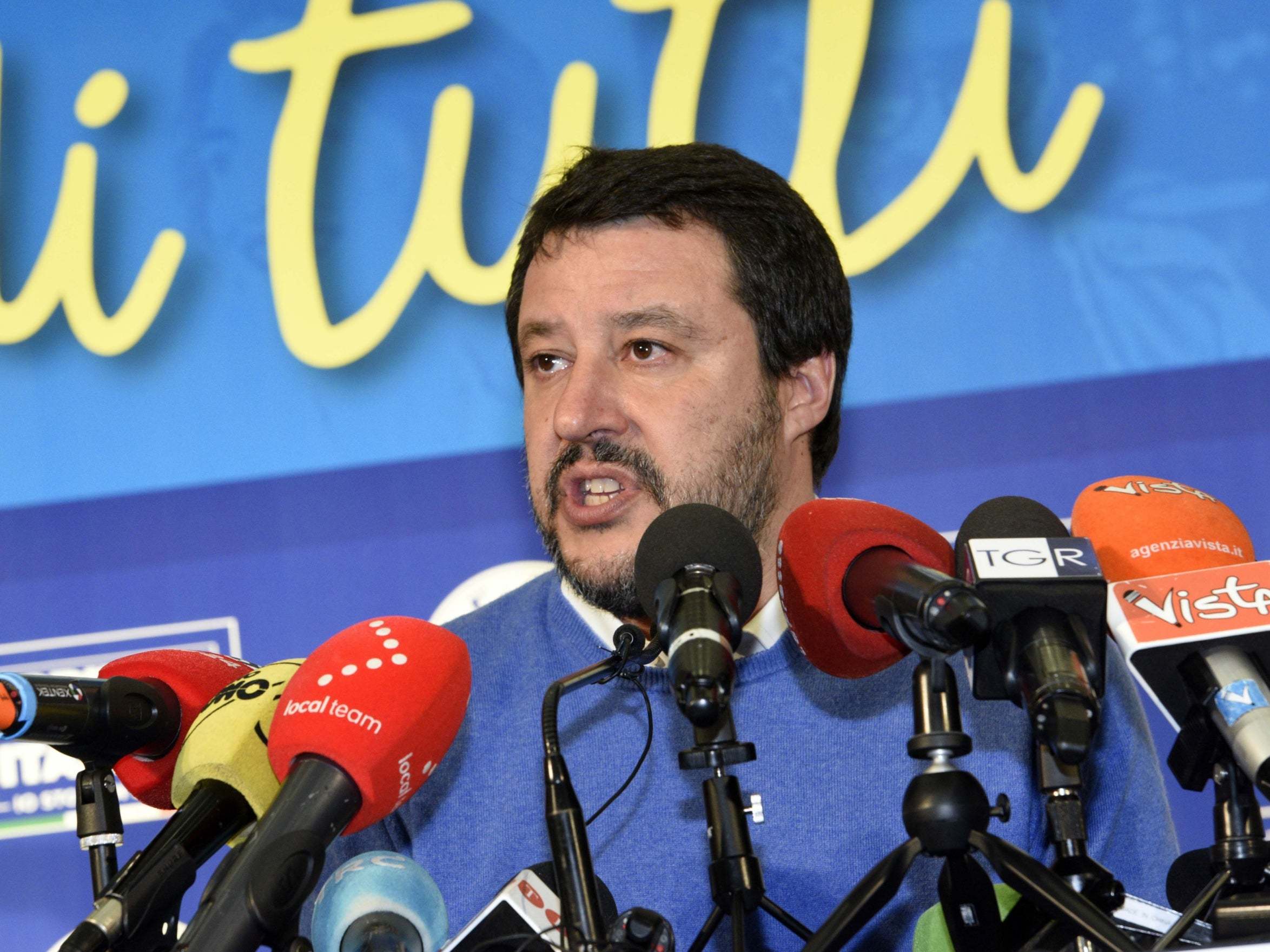 Far-right leader Matteo Salvini defended the mountaineers