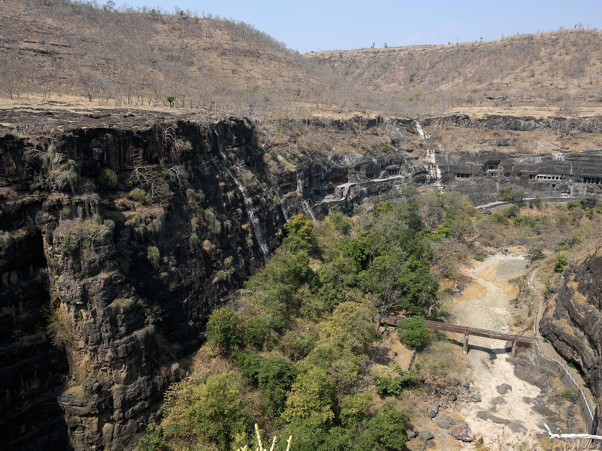 The Deccan Traps were formed by volcano lava at the time of the dinosaur extinction (AFP/Getty)