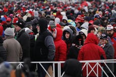 Trump fans camp overnight in freezing cold for New Jersey rally