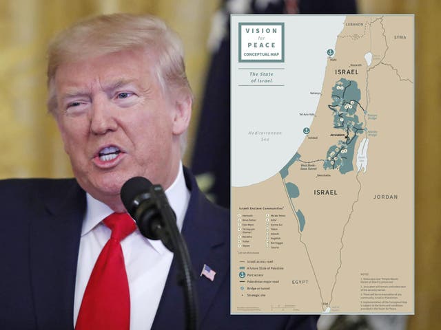 Trump tweeted out a map accompanying the plan