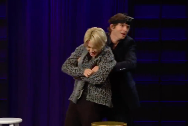Ashton Kutcher had to find all seven members of BTS during a skit on The Late Late Show