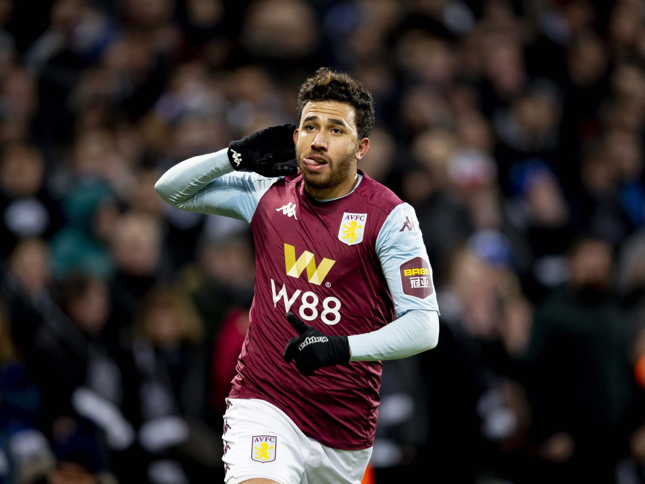 Trezeguet celebrates scoring a late winner against Leicester