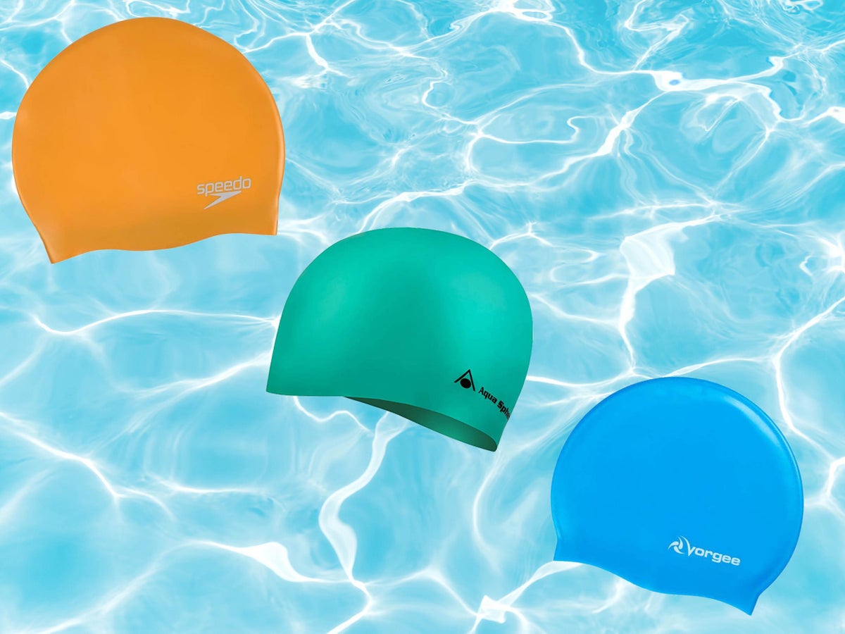 Central Aqua Water Swimming Pool Swimwear Hair Protection Hat Silicone Caps