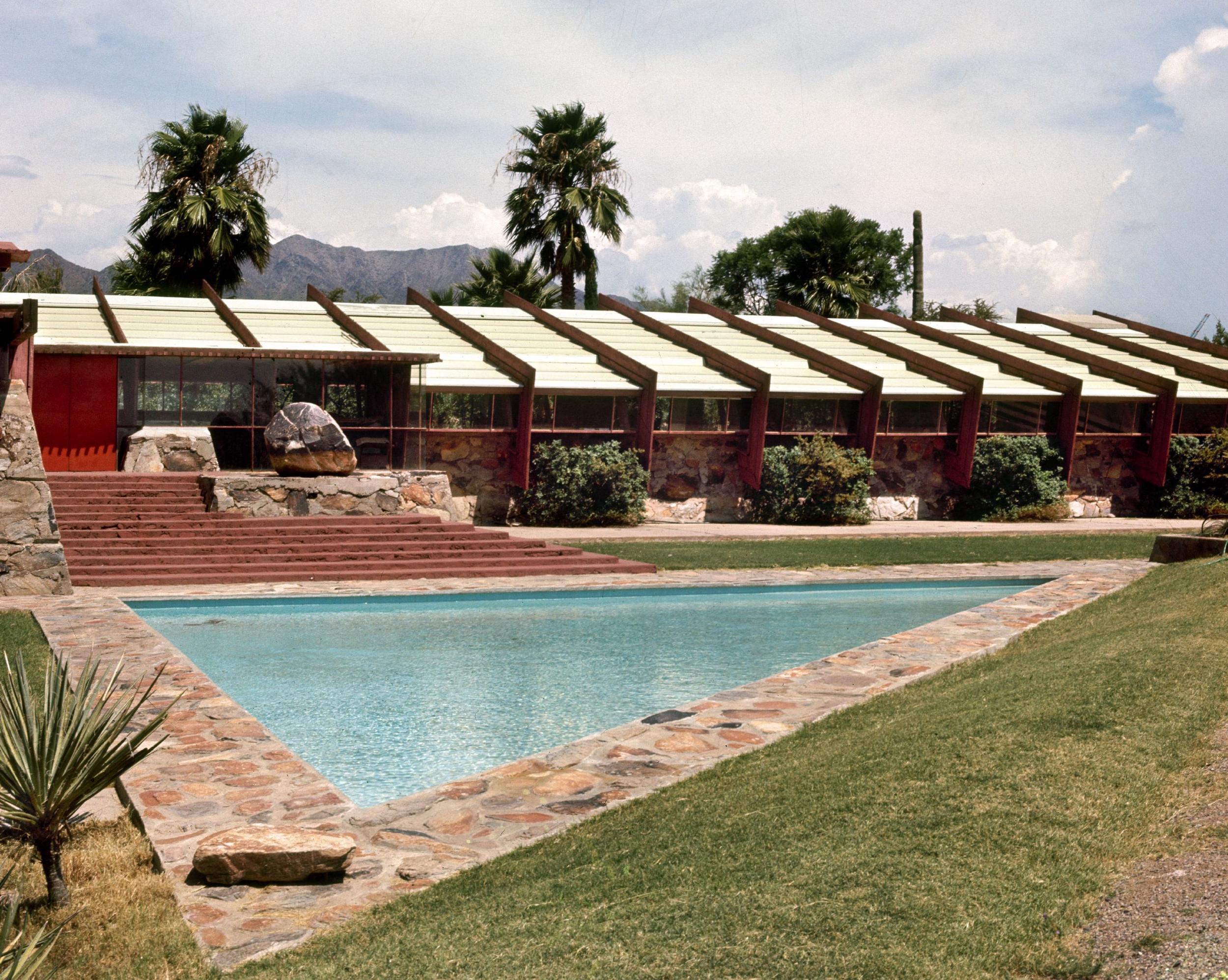 The front of the Taliesin in Arizona