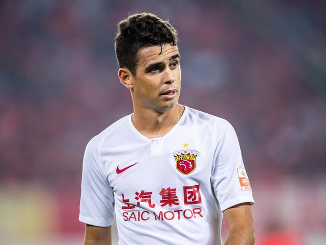 The Chinese Super League - which features former Chelsea star Oscar (pictured) - has been postponed