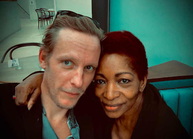 Laurence Fox and Bonnie Greer
