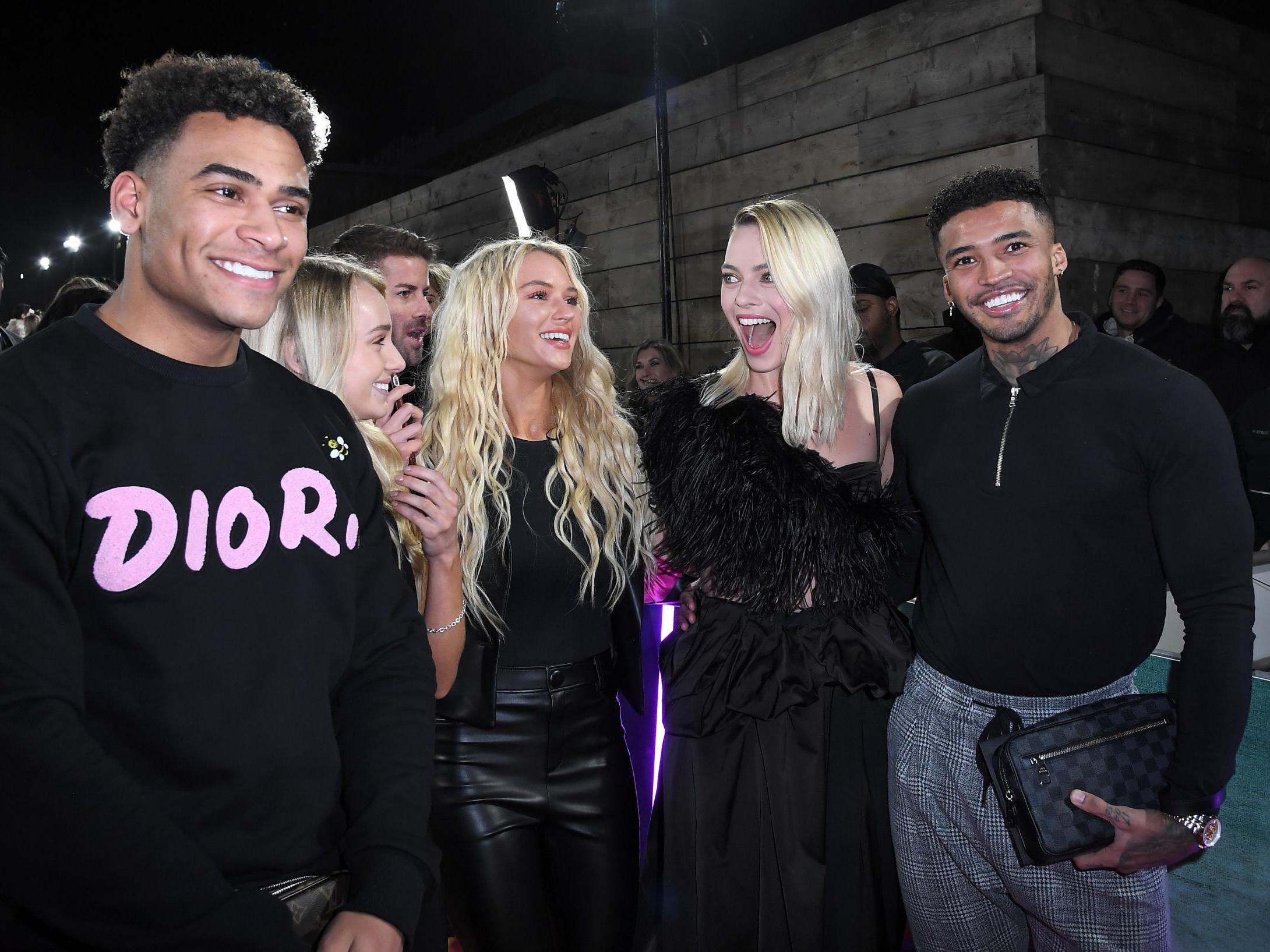 Margot Robbie Starstruck Meeting Love Island Cast At Birds Of