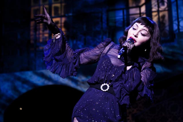 Madonna performs live during her Madame X tour